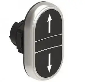 ראש לחצן קפיצי כפול שטוח מפלסטיק-עם אפשרות חיבור נורת סימון