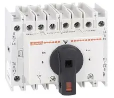 מפסקי מחליפים בעומס 1-0-2  25-160A סדרה GA כולל ידית שחורה להפעלה ישירה